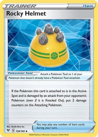 Rocky Helmet — SWSH04: Vivid Voltage Pokémon TCG card by Studio Bora Inc.