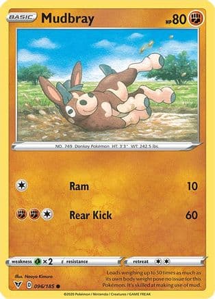 Mudbray — SWSH04: Vivid Voltage Pokémon TCG card by Naoyo Kimura