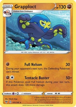 Grapploct — SWSH04: Vivid Voltage Pokémon TCG card by Hitoshi Ariga