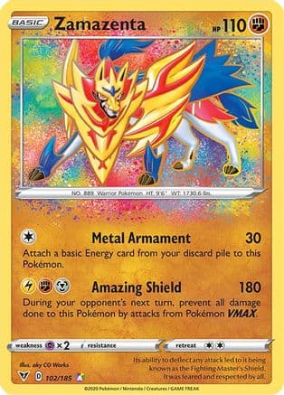 Zamazenta — SWSH04: Vivid Voltage Pokémon TCG card by aky CG Works