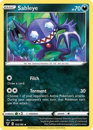 Sableye — SWSH04: Vivid Voltage Pokémon TCG card by KEIICHIRO ITO