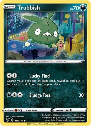 Trubbish — SWSH04: Vivid Voltage Pokémon TCG card by Kyoko Umemoto