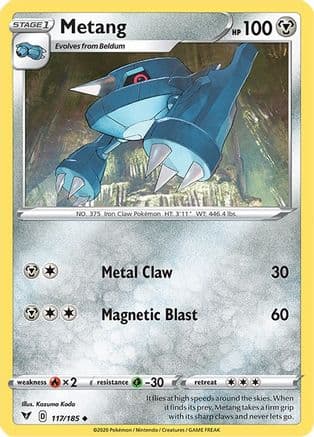 Metang — SWSH04: Vivid Voltage Pokémon TCG card by Kazuma Koda