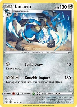 Lucario — SWSH04: Vivid Voltage Pokémon TCG card by kodama