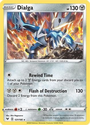 Dialga — SWSH04: Vivid Voltage Pokémon TCG card by Shin Nagasawa