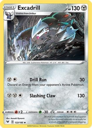 Excadrill — SWSH04: Vivid Voltage Pokémon TCG card by Anesaki Dynamic