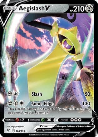 Aegislash V — SWSH04: Vivid Voltage Pokémon TCG card by aky CG Works