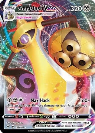 Aegislash VMAX — SWSH04: Vivid Voltage Pokémon TCG card by aky CG Works