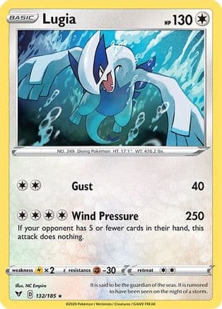Lugia — SWSH04: Vivid Voltage Pokémon TCG card by NC Empire