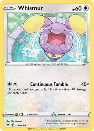 Whismur — SWSH04: Vivid Voltage Pokémon TCG card by Tika Matsuno