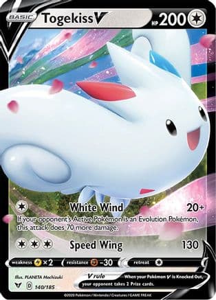Togekiss V — SWSH04: Vivid Voltage Pokémon TCG card by PLANETA Mochizuki