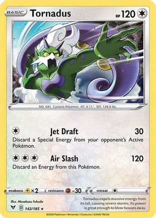Tornadus — SWSH04: Vivid Voltage Pokémon TCG card by Masakazu Fukuda
