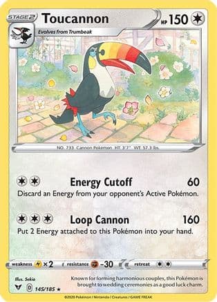 Toucannon — SWSH04: Vivid Voltage Pokémon TCG card by Sekio