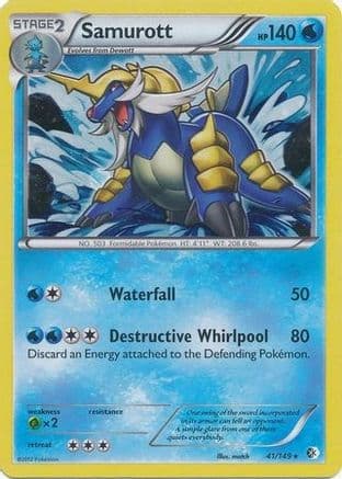 Samurott - 41/149 (Cosmos Holo) — Blister Exclusives Pokémon TCG card by match