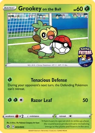 Grookey on the Ball - 003/005 (Pokemon Futsal) — Miscellaneous Cards & Products