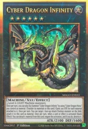 Cyber Dragon Infinity (Alternate Art) — Maximum Gold Yu-Gi-Oh! card by Studio Dice/SHUEISHA, TV TOKYO, KONAMI