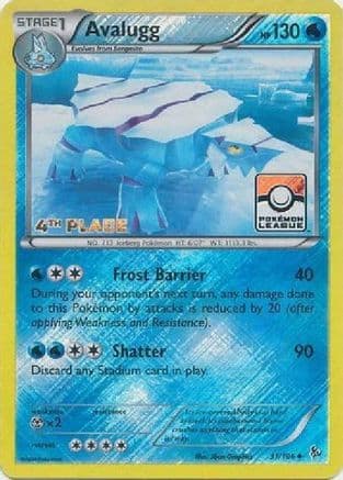 Avalugg - 31/106 (Pokemon League) [4th Place] — League & Championship Cards