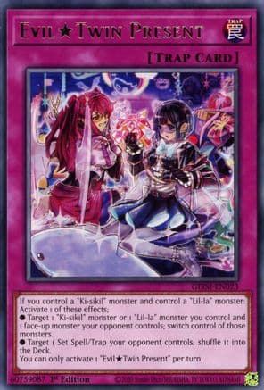 Evil Twin Present — Genesis Impact Yu-Gi-Oh! card by Studio Dice/SHUEISHA, TV TOKYO, KONAMI