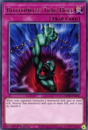 Bottomless Trap Hole — Genesis Impact Yu-Gi-Oh! card by Studio Dice