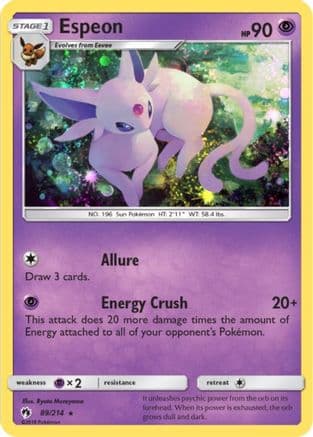 Espeon - 89/214 (Cosmos Holo) — Blister Exclusives Pokémon TCG card by Ryoto Murayama