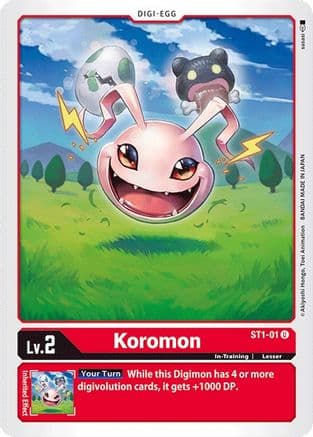 Koromon — Starter Deck 01: Gaia Red Digimon Card Game card by sasasi