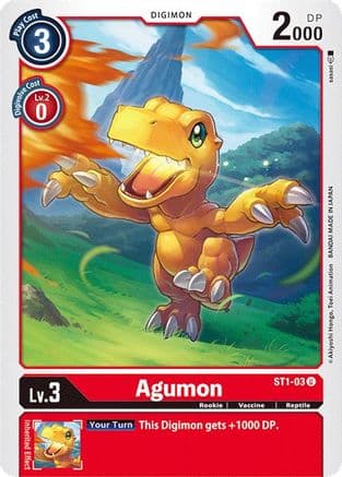 Agumon — Starter Deck 01: Gaia Red Digimon Card Game card by sasasi