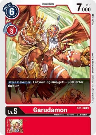 Garudamon — Starter Deck 01: Gaia Red Digimon Card Game card by KISUKE
