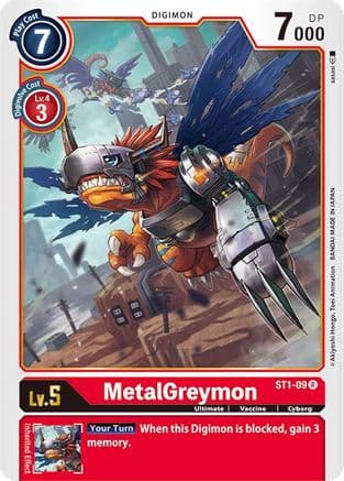 MetalGreymon — Starter Deck 01: Gaia Red Digimon Card Game card by sasasi