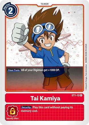 Tai Kamiya — Starter Deck 01: Gaia Red Digimon Card Game card by Akiyoshi Hongo, Toei Animation