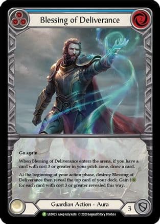 Blessing of Deliverance (Blue) - LGS025 — Flesh and Blood: Promo Cards
