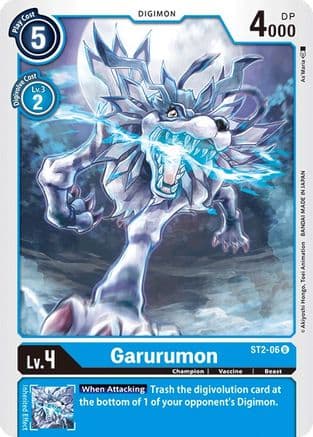 Garurumon — Starter Deck 02: Cocytus Blue Digimon Card Game card by As'Maria