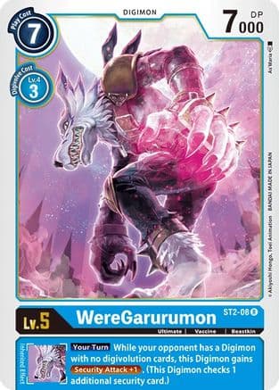 WereGarurumon — Starter Deck 02: Cocytus Blue Digimon Card Game card by As'Maria