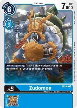 Zudomon — Starter Deck 02: Cocytus Blue Digimon Card Game card by Takumi Kousaka