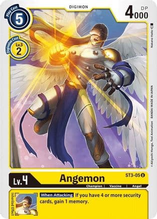 Angemon — Starter Deck 03: Heaven's Yellow Digimon Card Game card by Nakano Haito