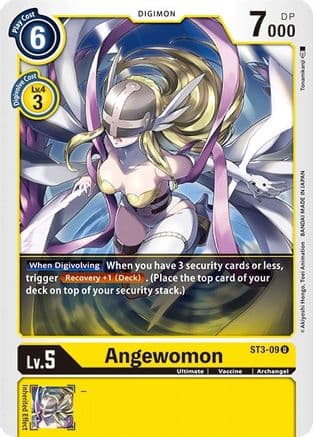Angewomon — Starter Deck 03: Heaven's Yellow Digimon Card Game card by Tonamikanji
