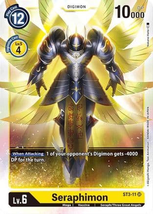 Seraphimon — Starter Deck 03: Heaven's Yellow Digimon Card Game card by Akiyoshi Hongo, Toei Animation