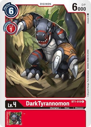 DarkTyrannomon — Release Special Booster 1.0 Digimon Card Game card by shosuke