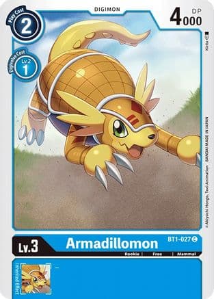 Armadillomon - BT1-027 — Release Special Booster 1.0 Digimon Card Game card by Kouji