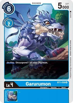 Garurumon - BT1-036 — Release Special Booster 1.0