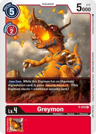 Greymon - P-010 — Digimon Promotion Cards