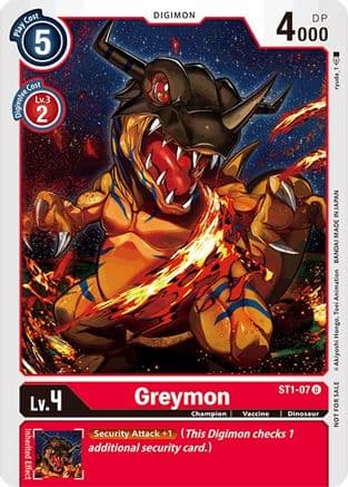 Greymon - ST1-07 (Tamer Party Promo) — Starter Deck 01: Gaia Red
