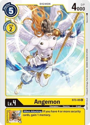 Angemon - ST3-05 (Tamer Party Promo) — Starter Deck 03: Heaven's Yellow Digimon Card Game card by G-core