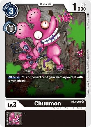 Chuumon — Release Special Booster 1.0 Digimon Card Game card by Kenji Watanabe