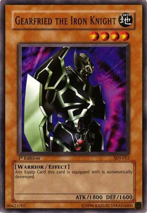 Gearfried the Iron Knight — Starter Deck: Joey Yu-Gi-Oh! card by KAZUKI TAKAHASHI