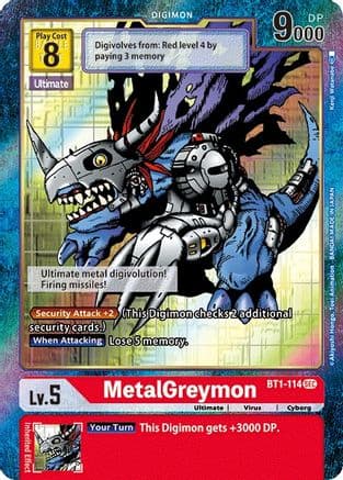 MetalGreymon (Secret Rare) (Alternate Art) — Release Special Booster 1.0