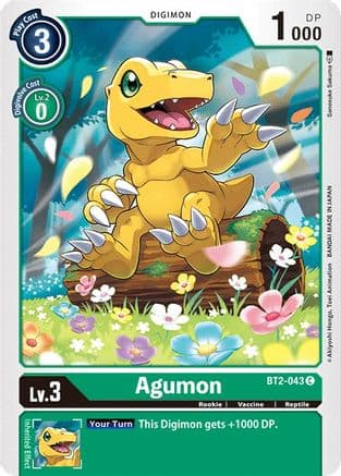 Agumon - BT2-043 — Release Special Booster 1.0 Digimon Card Game card by Syunnosuke Sakuraba