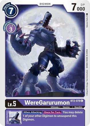 WereGarurumon - BT2-078 — Release Special Booster 1.0 Digimon Card Game card by Nakano Haito