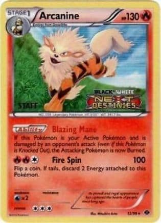 Arcanine - 12/99 (Prerelease) [Staff] — Black and White Promos