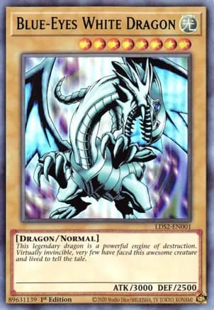 Blue-Eyes White Dragon (Green) — Legendary Duelists: Season 2