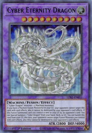 Cyber Eternity Dragon (Green) — Legendary Duelists: Season 2 Yu-Gi-Oh! card by Studio Dice/SHUEISHA, TV TOKYO, KONAMI